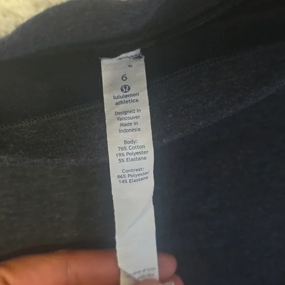 Lululemon City Bound Dress Long Sleeve Grey Black Dress Size 6 - Picture 8 of 10